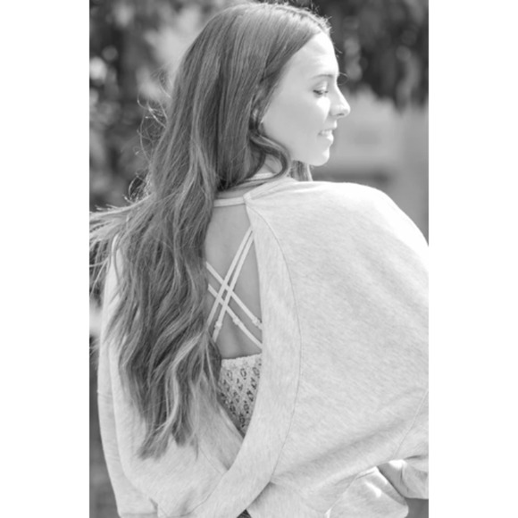 Altar'd State Ice Pink Crochette Bralette Criss Cross Strappy Back S - Picture 5 of 6